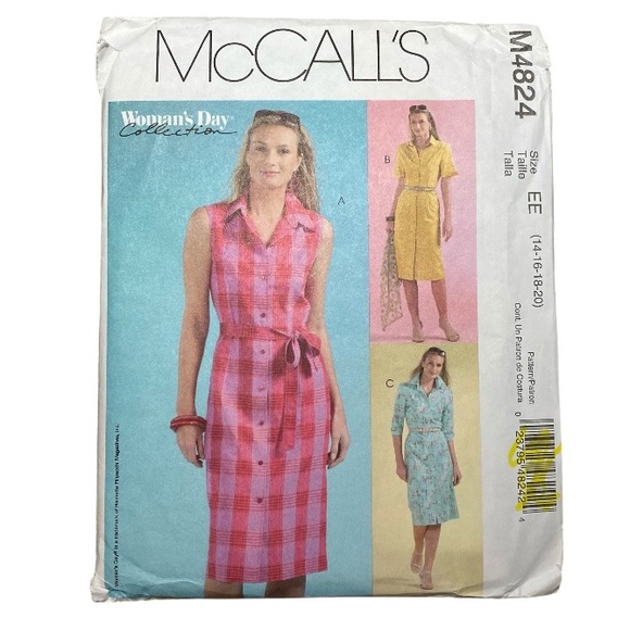 McCall's Other - 2 for 22 $ 🧵McCalls 🧵 Sewing Pattern Misses Classic Button Front Dress 4824